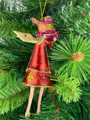 Christbaumschmuck Figur Engel mit Geschenken kupfer Hänger Baumschmuck 15cm