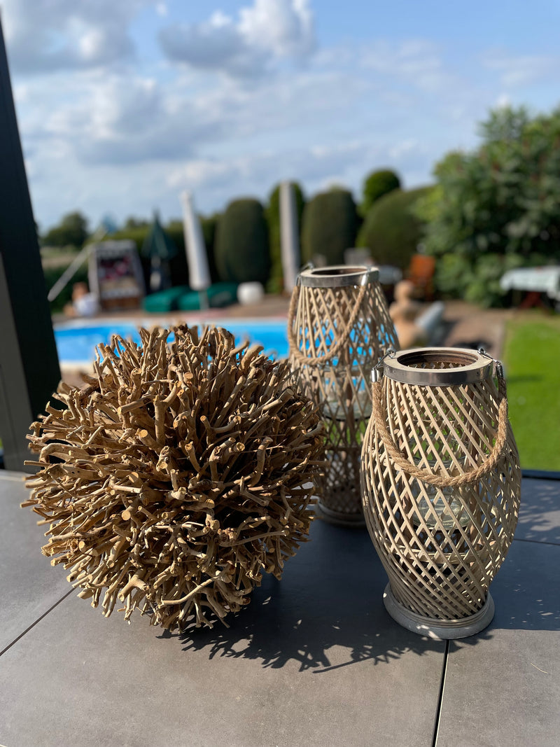 Kugel Dekokugel aus Holz (Äste, Zweige, Weide) naturbelassen voll Gartenkugel 45 cm Durchmesser
