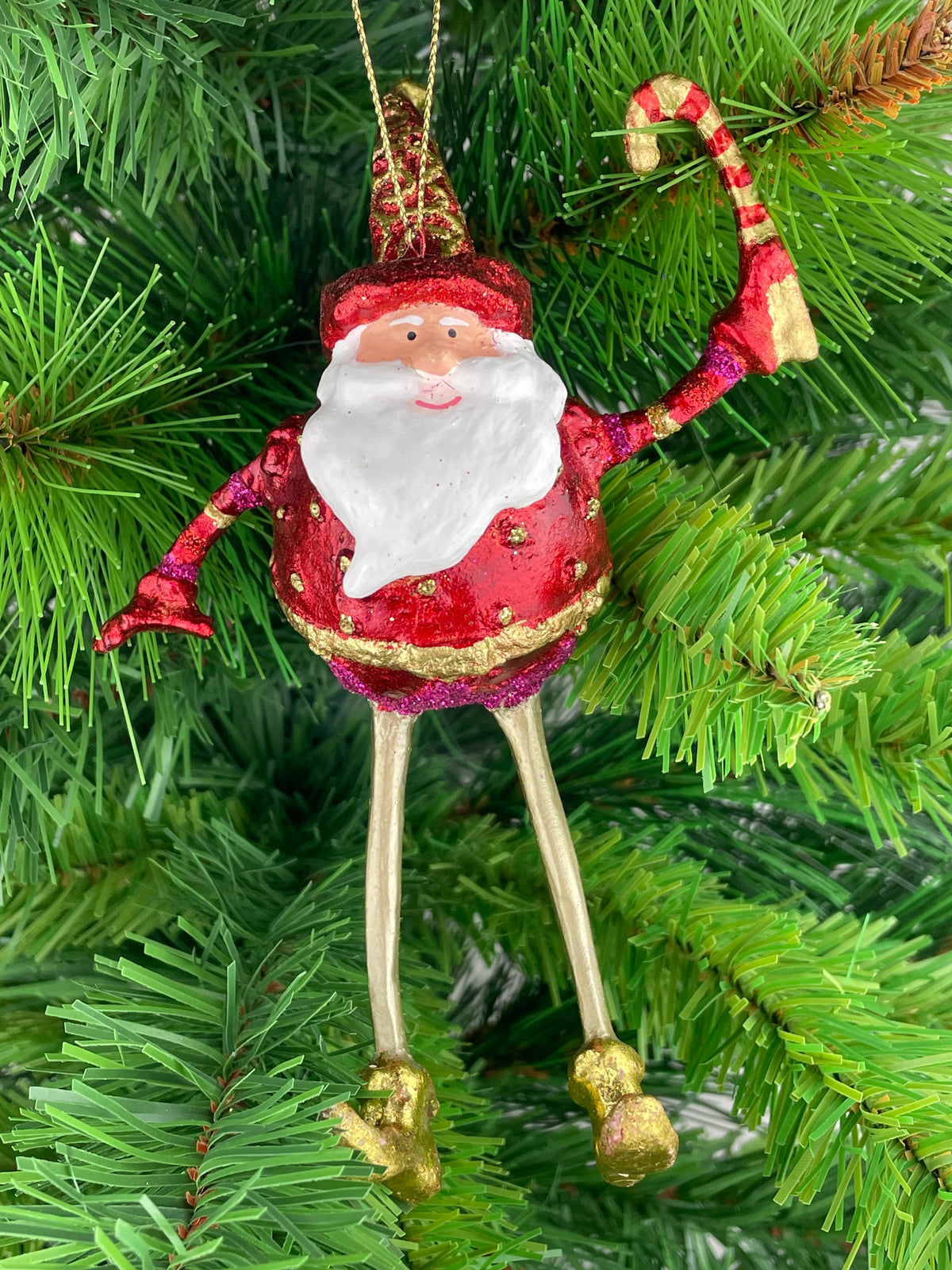 Weihnachtsmann Anhänger Im Heißluftballon – 2D Acryl Christbaumschmuck, Lustige Weihnachtsdeko Für Drinnen & Draußen, Sonnenfänger