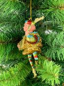 Christbaumschmuck Musiker mit Mandoline Deko Hänger mit Verzierungen türkis gold rot 13
