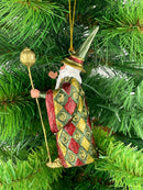 Zauberer Hexer Weihnachten Baumschmuck Figur Deko Hänger Christbaumschmuck 12 cm grün-rot