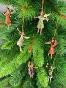 Kleiner Engel mit Stern mini Weihnachten Deko Hänger Christbaumschmuck 8 cm gold-grün