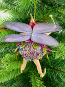 Pummelelfe Baumschmuck Figur "Dicke Elfe" Fee pink-grün Hänger Ostern Frühling Weihnachten 15cm