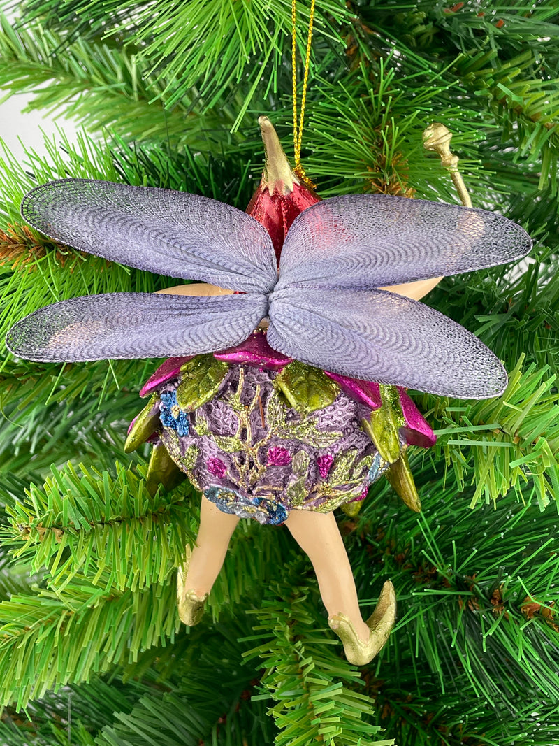 Pummelelfe Baumschmuck Figur "Dicke Elfe" Fee pink-grün Hänger Ostern Frühling Weihnachten 15cm