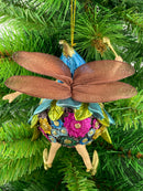 Pummelelfe Baumschmuck Figur "Dicke Elfe" Fee türkis-blau Hänger Ostern Frühling Weihnachten 15cm