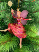 Figur Tänzerin Ballerina Elfe Baumschmuck rot-gold Ostern Frühling Weihnachten 15cm