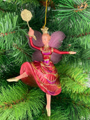 Figur Tänzerin Ballerina Elfe Baumschmuck rot-gold Ostern Frühling Weihnachten 15cm
