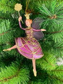 Figur Tänzerin Ballerina Elfe Baumschmuck rosa-lila Ostern Frühling Weihnachten 15cm