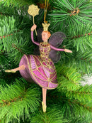 Figur Tänzerin Ballerina Elfe Baumschmuck rosa-lila Ostern Frühling Weihnachten 15cm
