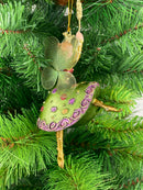 Figur Tänzerin Ballerina Elfe Baumschmuck grün-lila Ostern Frühling Weihnachten 15cm
