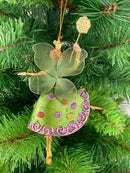 Figur Tänzerin Ballerina Elfe Baumschmuck grün-lila Ostern Frühling Weihnachten 15cm