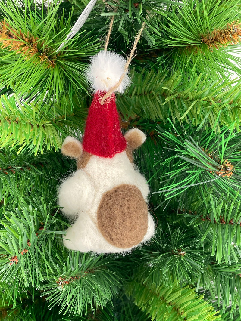 Christbaumschmuck Deko Hänger Hamster mit Geschenk Weihnachten Filz 11cm