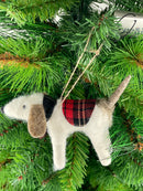 Christbaumschmuck Deko Hänger Hund Weihnachten aus Filz 12cm lang