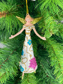 Christbaumschmuck Figur Engel weiß-türkis-pink Anhänger Ornament Baumschmuck 16cm