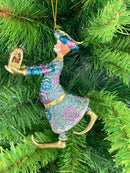 Christbaumschmuck Figur Wesir Geschenk Hänger Baumschmuck blau-gold 13 cm