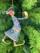 Christbaumschmuck Figur Wesir Geschenk Hänger Baumschmuck blau-gold 13 cm