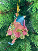 Pummelelfe Baumschmuck Figur Dicke Elfe mini Fee hellgrün-türkis-pink Hänger Ostern Frühling Weihnachten 8cm