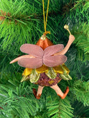 Pummelelfe Baumschmuck Figur Dicke Elfe mini Fee kupfer-gold-grün Hänger Ostern Frühling Weihnachten 8cm