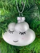 Christbaumschmuck 3er Set Süße Träume Deko Hänger Mond Stern Wolke Kunststoff