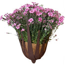 Schale Kerzenhalter Lotus Dekoschale mit Edelrost mit 3 Füßen Durchmesser: 24cm unten 30cm oben, Höhe 38cm Dekoobjekt