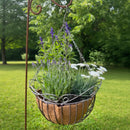 Korb Blumenkorb zum Hängen dekorativ für Blumen zum Befüllen Bepflanzen Metall grau matt in drei Größen