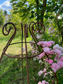 Rankturm VAZA Rankgitter Rankhilfe Obelisk Rankgerüst Metall Eisen mit Edelrost Staudenhalter in drei Größen