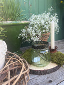 Glaswindlicht RILKE Hängeglas Garten Laterne Recycling Glas Windlicht Metallumrandung Rost H/dia: 10,5/8cm