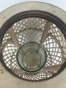 Bambuslaterne Laterne Kerzenhalter Garten Outdoor Indoor mit Glas und Kordel in drei Größen