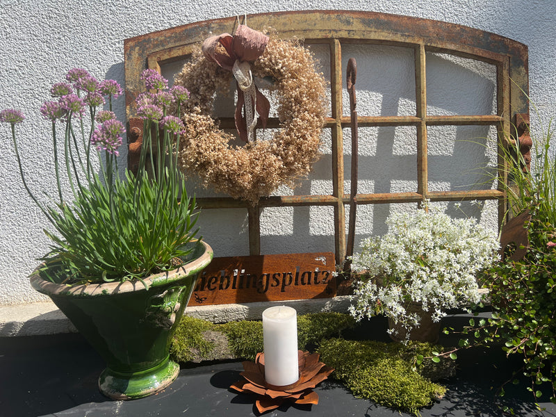 Gartendeko Lieblingsplatz Schild Wanddekoration Rost