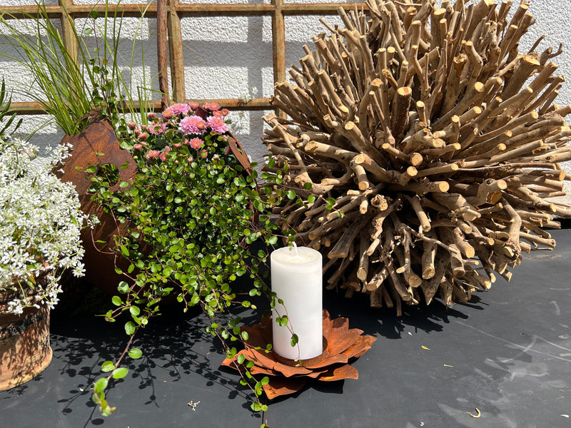 Kugel Dekokugel aus Holz (Äste, Zweige, Weide) naturbelassen voll Gartenkugel 45 cm Durchmesser