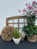 Pflanzschale Blumenschale Rattangeflecht Pflanzgefäß konisch Rattan-Umrandung 23cm hoch 32cm Durchmesser
