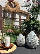 Gartendeko Artischocke in  Größen Landhaus Steinfigur Skulptur Keramik blaugrün-grau massiv Beet 14,5cm, 19,5cm oder 24,5cm hoch