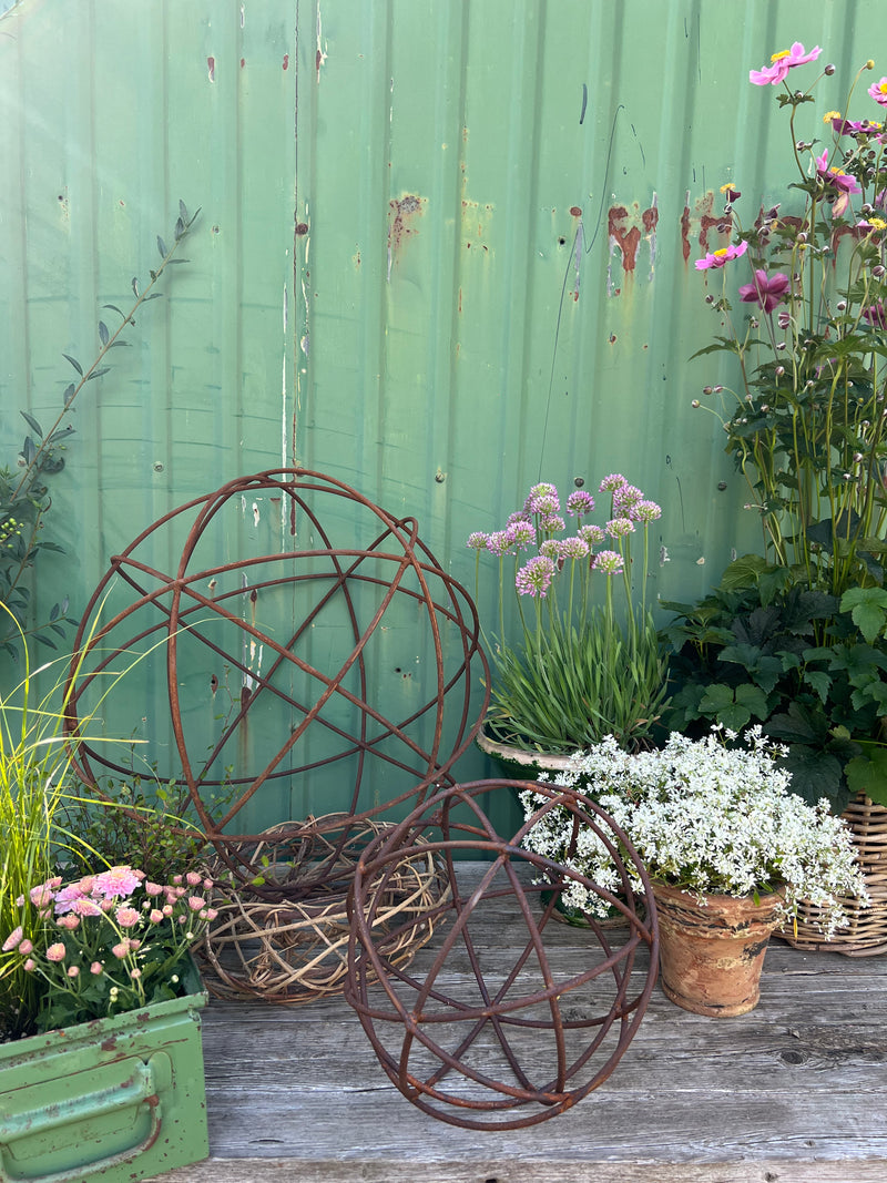 Rostkugel Dekokugel verrostet Drahtkugel Kugel Gartenkugel Metall Rost Deko Edelrost 40cm oder 50cm Durchmesser