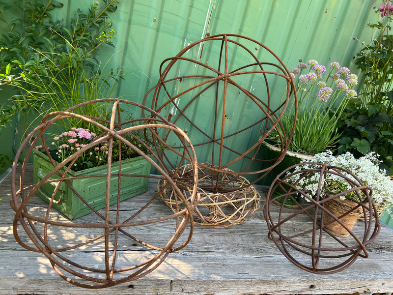 Rostkugel Dekokugel verrostet Drahtkugel Kugel Gartenkugel Metall Rost Deko Edelrost 40cm oder 50cm Durchmesser