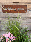 Gartendeko Lieblingsplatz Schild Wanddekoration Rost