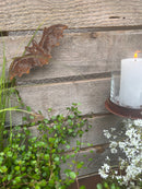 Gartendeko Fledermaus mit Dorn Schraube Baumtier Metall Rost Deko