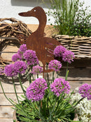 Rost Deko Stecker Ostern Ente stehend Bodenstecker Gartendeko Stab Edelrost Beetstecker 57,5cm Gesamthöhe