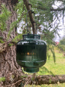 Laterne LAURA Glaslaterne Kerzenhalter zum Hinstellen oder Aufhängen Gartendeko 17cm hoch x 14cm Durchmesser