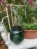 Laterne LAURA Glaslaterne Kerzenhalter zum Hinstellen oder Aufhängen Gartendeko 17cm hoch x 14cm Durchmesser