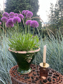 Kerzenhalter für Flaschen Flaschenkerzenhalter Halter für Kerzen in matt goldfarben aus Metall fairtrade H/B/T: 8/8/8cm