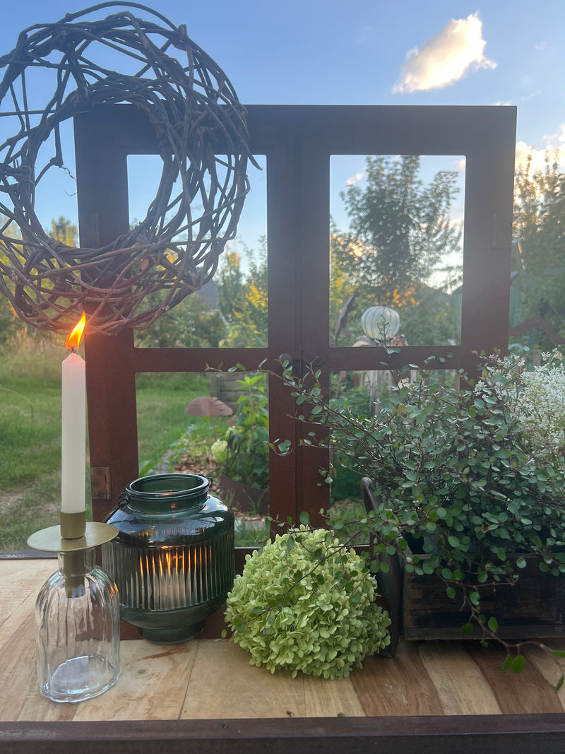 Dekofenster Fenster Metall Garten Dekoration Rost verrostet zum Stellen H/B/T: 60x52x21 cm