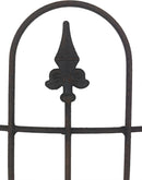 Staudenhalter massiv mit Herzen Staudenbinder gebogen Zaunstecker Rankhilfe Eisen verrostet Rost H/T/B: 61x24x57 cm