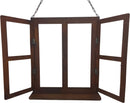 Dekofenster Fenster mit Kette Metall Garten Dekoration Rost verrostet zum Stellen oder Hängen H/B/T: 60x52x10 cm