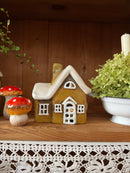 Dekoration Pilz Ø 5x5 cm Rot Weiß Herbst Keramik