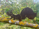 Gartendeko Eichhörnchen klein mit Dorn Schraube Baumtier Metall Rost Deko