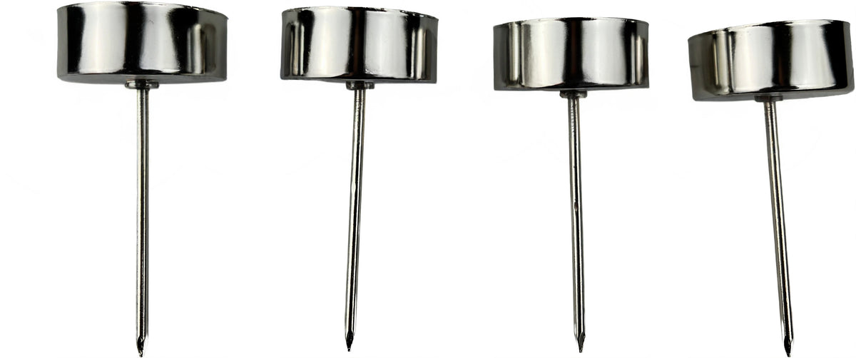 Set Mit 4 Edelstahl Kerzenhaltern – 6,5 Cm Durchmesser, Für Teelichter & Kerzen Bis 6 Cm, Silber
