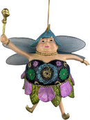 Hänger Baumschmuck Pummelelfe Figur "Dicke Elfe" Fee flieder-blau Weihnachten Ostern Frühling 15cm
