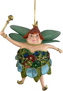 Pummelelfe Baumschmuck Figur "Dicke Elfe" Fee hellblau-grün Hänger Ostern Frühling Weihnachten 15cm