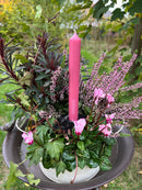 Kerzenhalter Blüte für Stabkerzen zum Stecken mit Stab Metall schwarz lackiert oder verrostet Advent Weihnachten Kranz