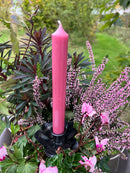 Kerzenhalter Blüte für Stabkerzen zum Stecken mit Stab Metall schwarz lackiert oder verrostet Advent Weihnachten Kranz